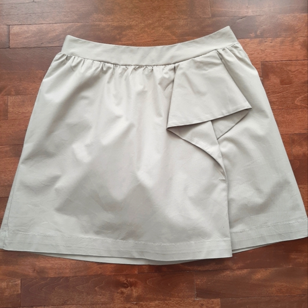 Zara A-Line Mini Skirt in Beige Medium